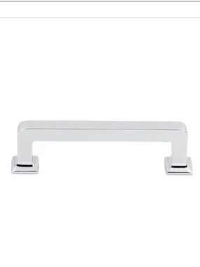 Top knobs Ascendra pull. Cabinet pull. Set of 2. 3 3/4 inch. Polished chrome NWT